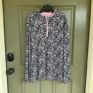 San Soleil Solcool Print Mock Neck Pullover XL‎